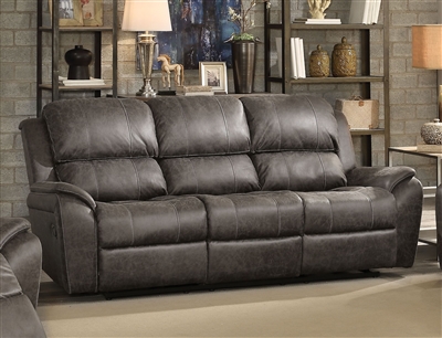 Barnaby Motion Sofa in Gray Polished Microfiber Finish by Acme - 52880