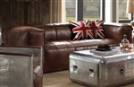 Brancaster Sofa in Retro Brown Top Grain Leather Finish by Acme - 53545