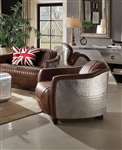 Brancaster Chair in Retro Brown Top Grain Leather Finish by Acme - 53547