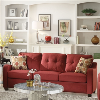 Cleavon II Sofa in Red Linen Finish by Acme - 53560
`