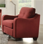 Cleavon II Chair in Red Linen Finish by Acme - 53562
