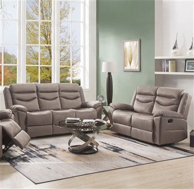 Fiacre 2 Piece Motion Sofa Set in Brown Velvet Finish by Acme - 53665-S