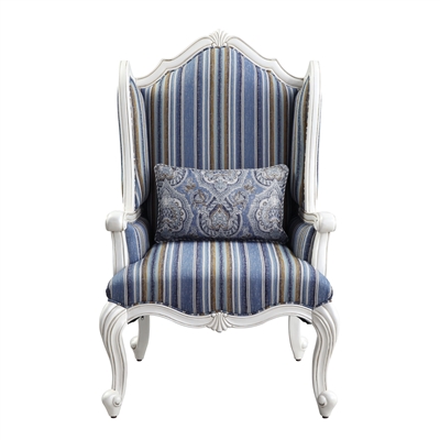 Ciddrenar Chair in Fabric & White Finish by Acme - 54312