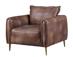 Burgess Chair in Vintage Chocolate Top Grain Leather Finish by Acme - 54542