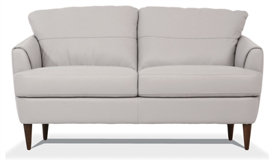 Helena Loveseat in Pearl Gray Leather Finish by Acme - 54576