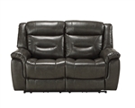 Imogen Power Motion Loveseat in Gray Leather-Aire Finish by Acme - 54806
