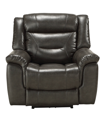Imogen Power Motion Recliner in Gray Leather-Aire Finish by Acme - 54807