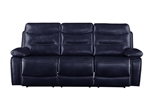 Aashi Motion Sofa in Navy Leather-Gel Match Finish by Acme - 55370