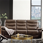 Aashi Motion Sofa in Brown Leather-Gel Match Finish by Acme - 55420