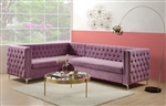 Rhett 2 Piece Sectional in Purple Velvet Finish by Acme - 55500
