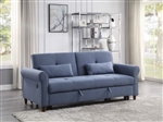 Nichelle Sleeper Sofa in Blue Fabric Finish by Acme - 55565