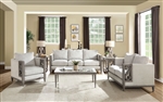 Artesia 2 Piece Sofa Set in Fabric & Salvaged Natural Finish by Acme - 56090-S