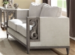 Artesia Loveseat in Fabric & Salvaged Natural Finish by Acme - 56091