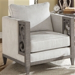 Artesia Chair in Fabric & Salvaged Natural Finish by Acme - 56092