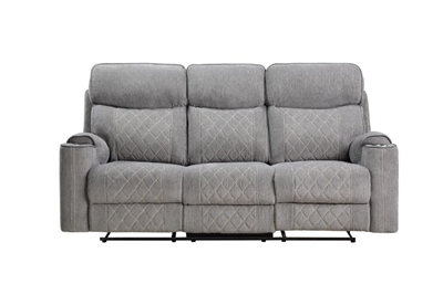 Aulada Motion Sofa in Gray Fabric Finish by Acme - 56900