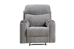 Aulada Glider Recliner in Gray Fabric Finish by Acme - 56902