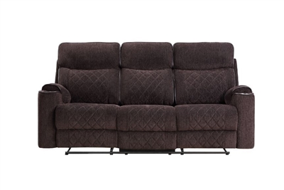 Aulada Motion Sofa in Chocolate Fabric Finish by Acme - 56905