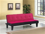 Hamar Adjustable Sofa in Pink Flannel Fabric Finish by Acme - 57038
