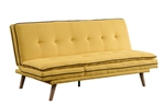 Savilla Adjustable Sofa in Yellow Linen & Oak Finish by Acme - 57160