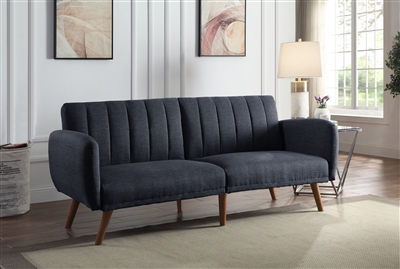 Bernstein Adjustable Sofa in Gray Linen & Walnut Finish by Acme - 57192