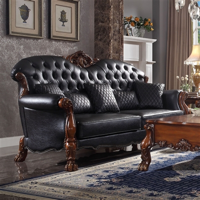 Dresden Sofa in PU & Cherry Oak Finish by Acme - 58230