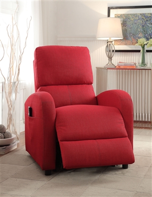 Croria Recliner w/Power Lift in Red Fabric Finish by Acme - 59345