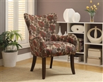 Gabir Accent Chair in Fabric & Espresso Finish by Acme - 59399