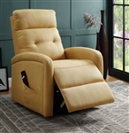 Newat Recliner w/Power Lift in Yellow Linen Finish by Acme - 59457