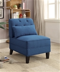 Susanna Accent Chair in Blue Linen Finish by Acme - 59613