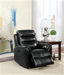 Ava Power Motion Recliner in Black Top Grain Leather Match Finish by Acme - 59682