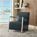 Rafael Accent Chair in Teal PU & Stainless Steel Finish by Acme - 59780