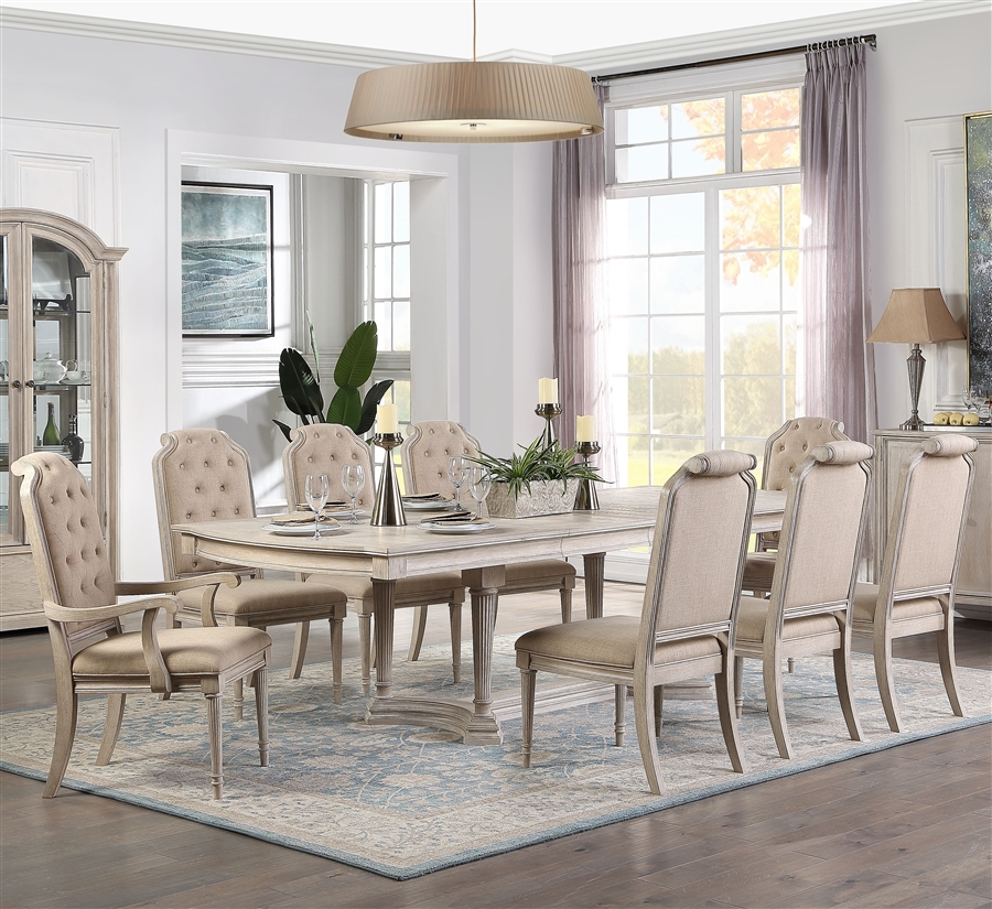 Wynsor 7 Piece Dining Room Set In, Champagne Dining Room Sets