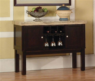 Fraser Server in Faux Marble & Espresso Finish by Acme - 70133