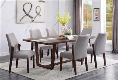 Benoit 7 Piece Dining Room Set in Brown Finish by Acme - 72295