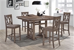 Scarlett 5 Piece Counter Height Dining Set in Walnut Finish by Acme - 72475