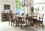 Boyden 7 Piece Dining Room Set in Antique Oak Finish by Acme - 77115