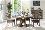Boyden 5 Piece Round Table Dining Room Set in Antique Oak Finish by Acme - 77120