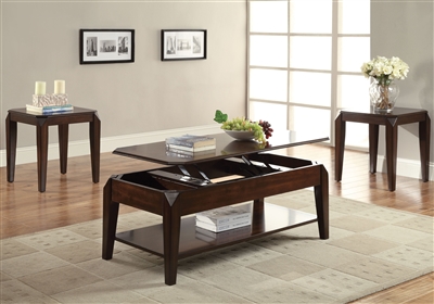 Docila 3 Piece Occasional Table Set in Walnut Finish by Acme - 80660-S