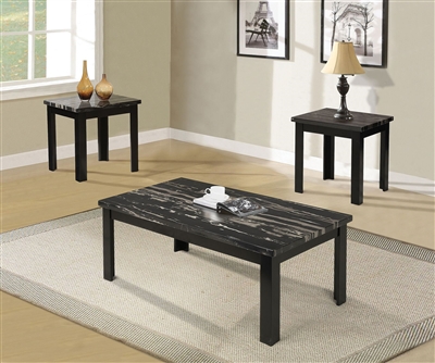 Blythe 3 Piece Occasional Table Set in Black Finish by Acme - 80855-S