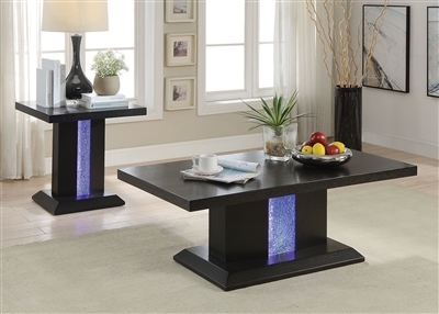 Bernice 3 Piece Occasional Table Set in Black Finish by Acme - 81650-S