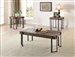 Gilda 3 Piece Occasional Table Set in Weathered Dark Oak & Black Finish by Acme - 84570-S