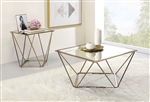 Fogya 3 Piece Occasional Table Set in Mirrored & Champagne Gold Finish by Acme - 86055-S