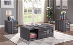 Cargo 3 Piece Occasional Table Set in Gunmetal Finish by Acme - 87885-S