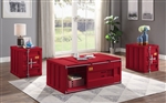 Cargo 3 Piece Occasional Table Set in Red Finish by Acme - 87895-S