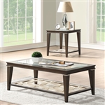 Peregrine 3 Piece Occasional Table Set in Walnut Finish by Acme - 87990-S