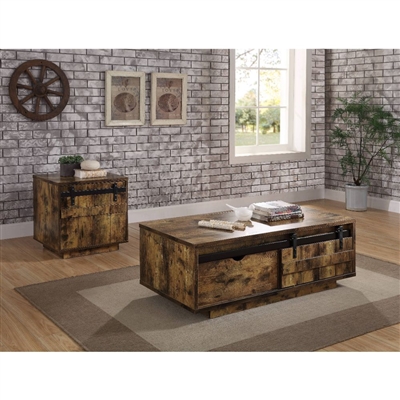 Bellarosa 3 Piece Occasional Table Set in Rustic Oak Finish by Acme - 88040-S