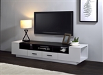 Armour 70 Inch TV Console in White & Black Finish by Acme - 91275