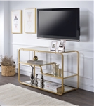 Astrid 50 Inch TV Console in Gold & Mirror Finish by Acme - 91395