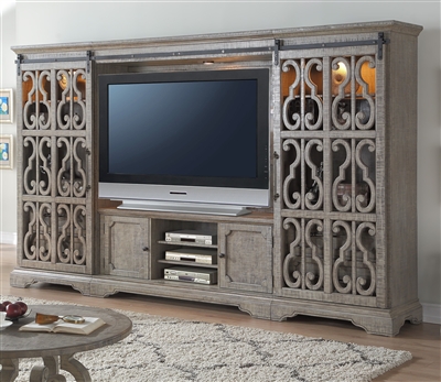 Artesia Entertainment Center in Salvaged Natural Finish by Acme - 91760