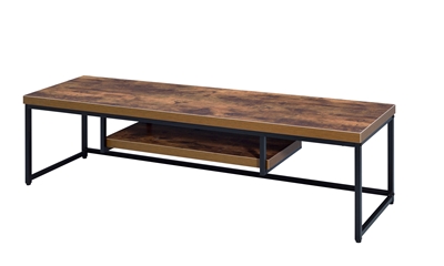 Bob 59 Inch TV Console in Weathered Oak & Black Finish by Acme - 91782